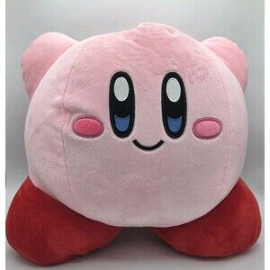 Kirby Nintendo Plush 12” Plush Backpack by Bioworld Pink Straps Bag - New NWT